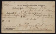 R.R Bridgers' tax and consignment receipts for cotton 